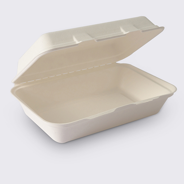 Eco-friendly 1000ml Double Hinged Bagasse Clamshell QW-B-20 Wholesale ...
