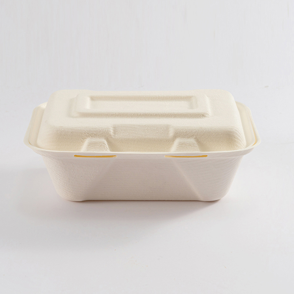 Eco-friendly 600ml Double Hinged Bagasse Clamshell QW-B-21 Wholesale ...