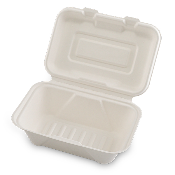 Eco-friendly 600ml Double Hinged Bagasse Clamshell QW-B-21 Wholesale ...